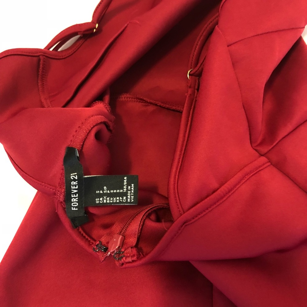 Backless Red Mini Dress - Picture 2 of 3